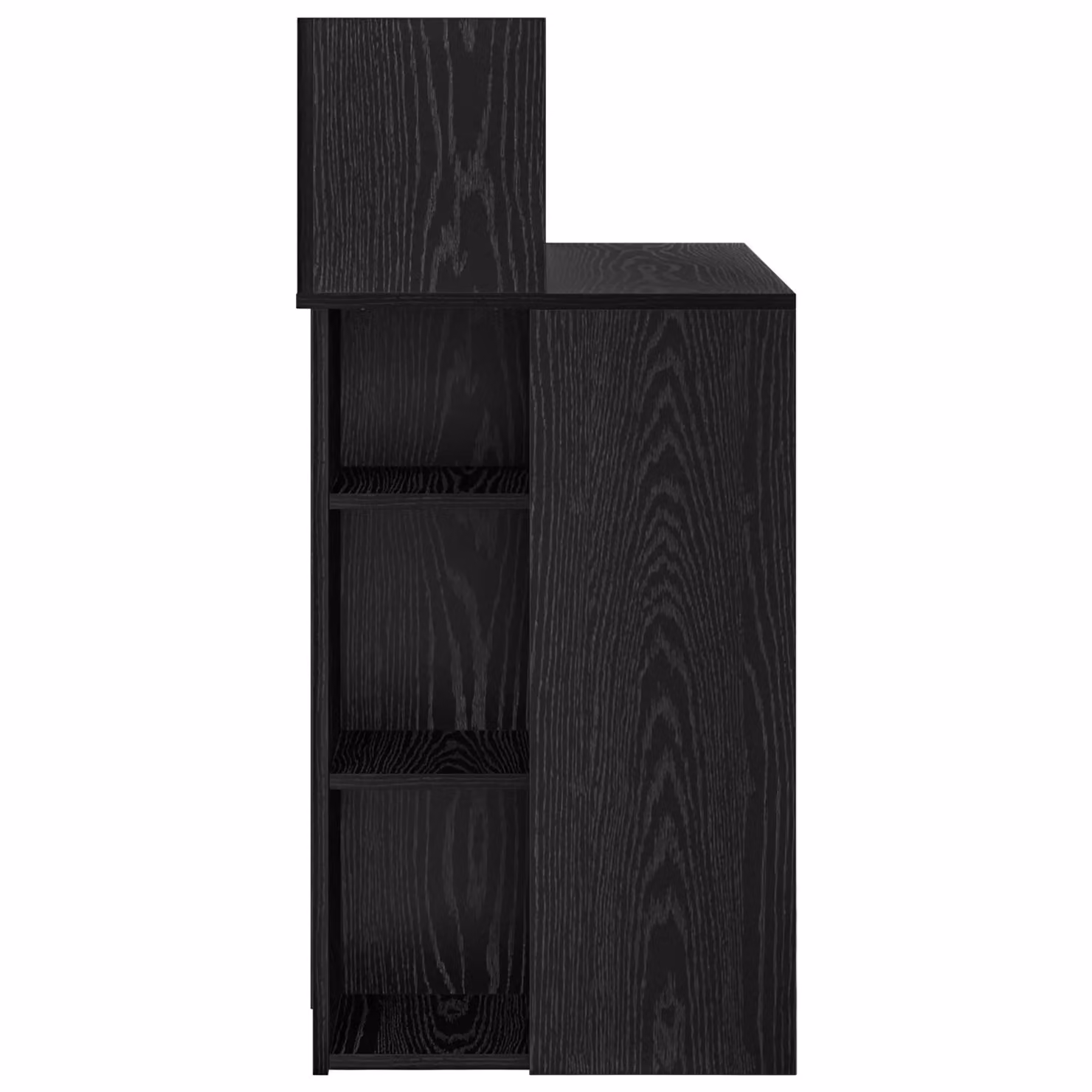 Berkfield Modern Writing Desk with Storage in Black Oak, W/D/H: 90 x 48 x 101.5 cm – 4