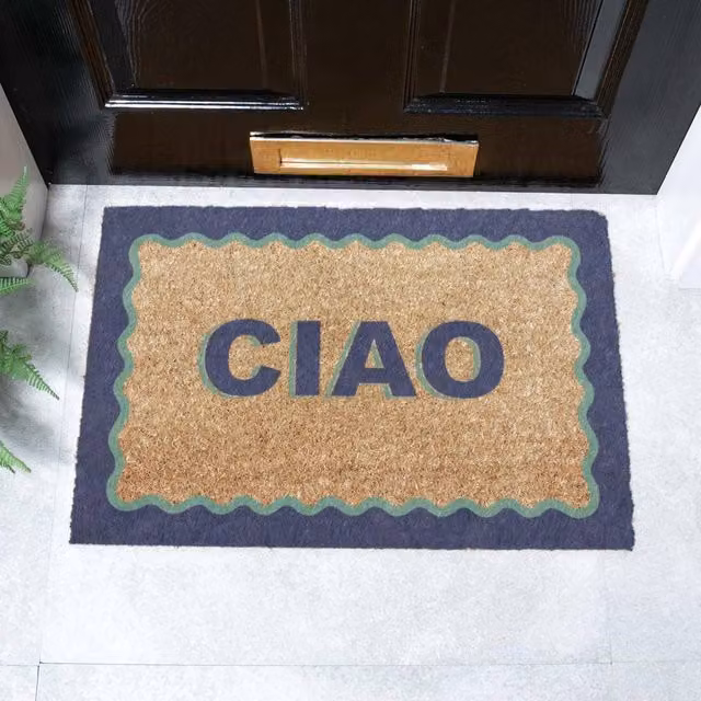 Artsy Mats Ciao Coir Doormat in Tan, W/D: 60 x 40 cm