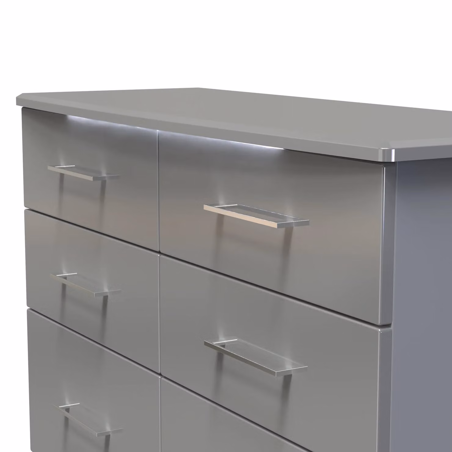 Ready Assembled 2 U Lyon 6 Drawer Midi Chest in Grey – 4