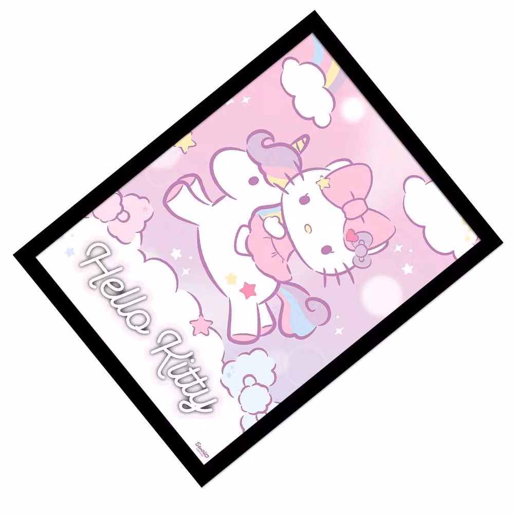 Hello Kitty Magical Unicorn Framed Paper Poster in Pink and Multicolour – 2