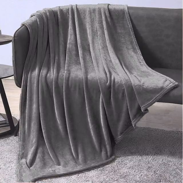 Ezysleep Faux Fur Super Soft Fluffy Throw in Grey, 240 cm