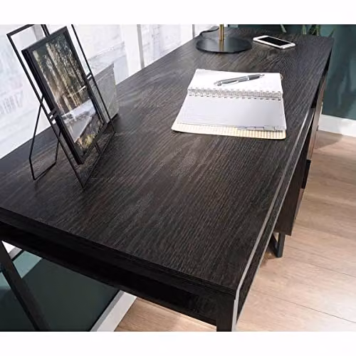 Teknik Canyon Lane Industrial Writing Desk in Brown Oak and Walnut – 2