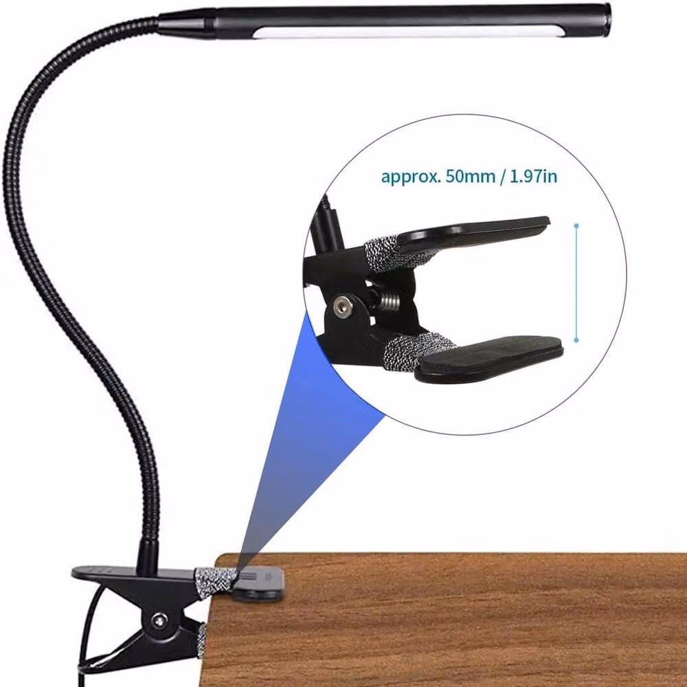 ATEK Dimmable LED Desk Lamp with USB Port, Touch Control and Adjustable Lighting Modes for Home Office or Bedroom, Black – 4