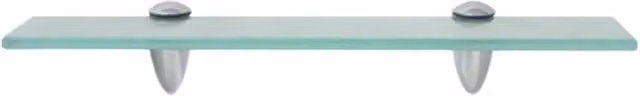 Berkfield Home Transparent Glass Floating Shelf, W: 40 cm, D: 20 cm
