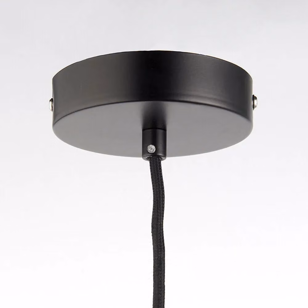 Loops Dimmable Ceiling Pendant Light in Matt Black with E27 Socket and Height Adjustable Cable Set – 2
