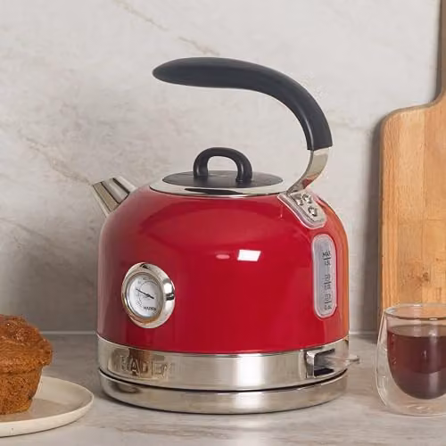 Haden Jersey Stainless Steel Electric Kettle in Red, 1.5L, with PID Control and Auto Shut-off – 2