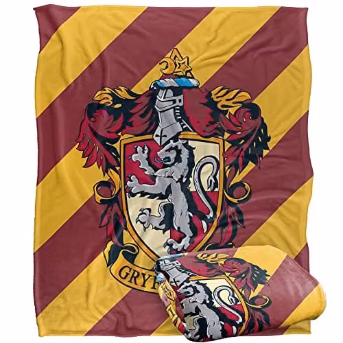 Warner Brothers Harry Potter Gryffindor Crest 4 White Fleece Blanket W/D/H: 152 x 127 cm – 1
