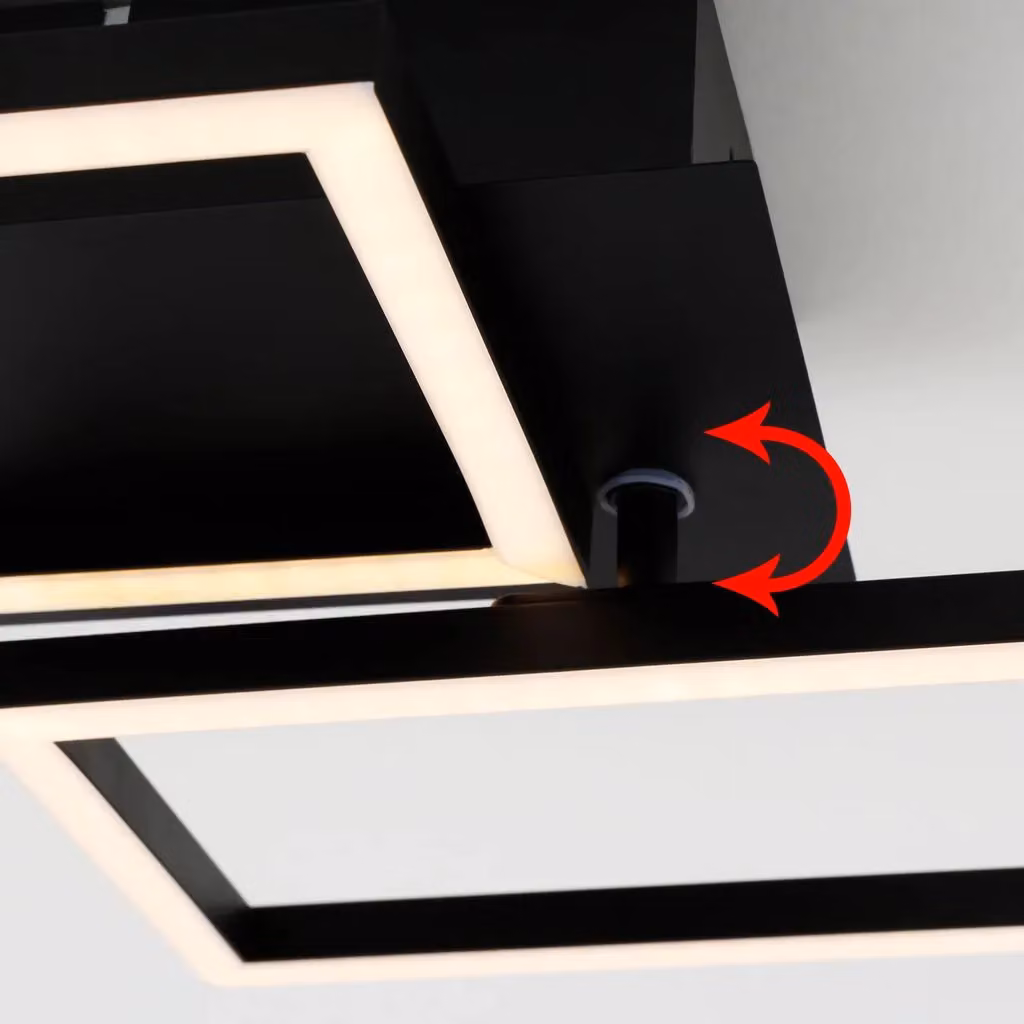 Briloner Black 36W CCT LED Rectangular Wall and Ceiling Light with Remote Control and Dimmer – 4