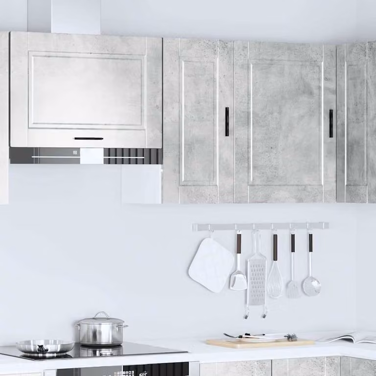 Berkfield Home Porto Wall Mounted Kitchen Cabinet in Concrete Grey Engineered Wood