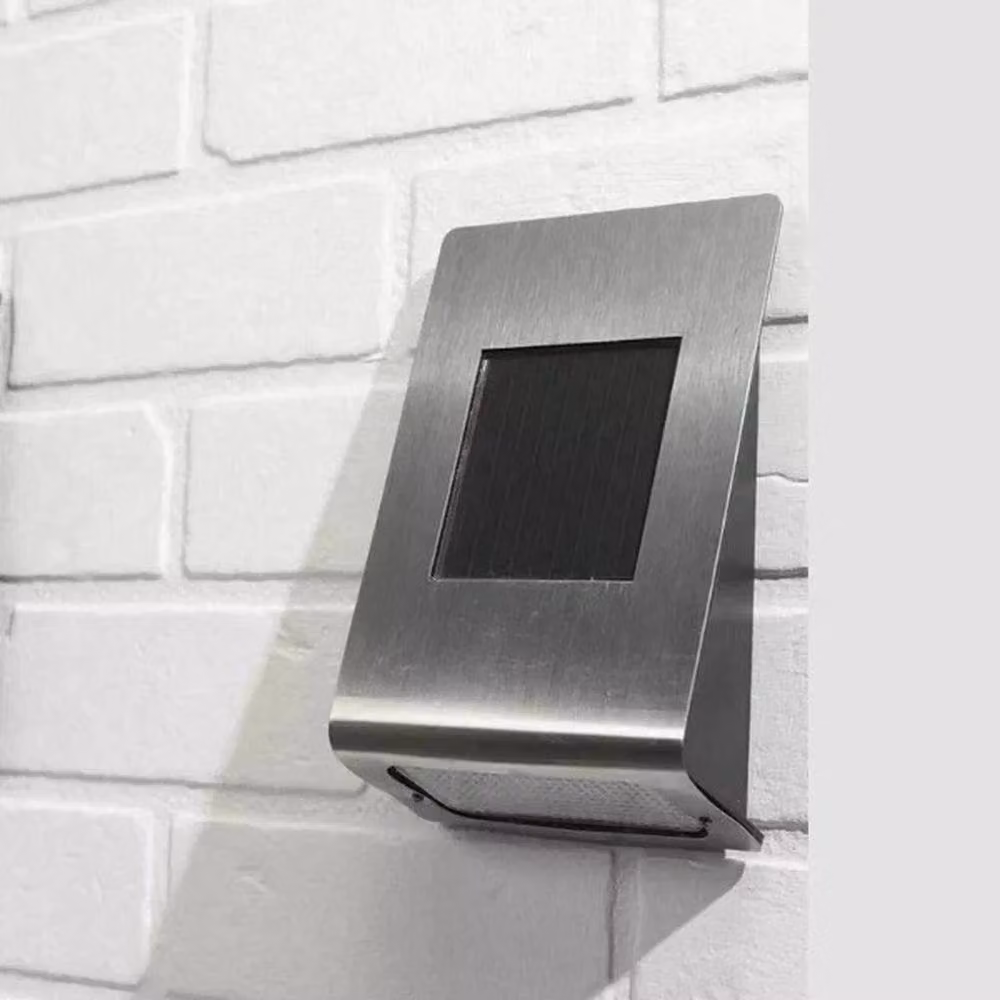 SPETLEK Super Bright Solar Powered Silver Wall and Fence Lights for Garden and Steps – 2