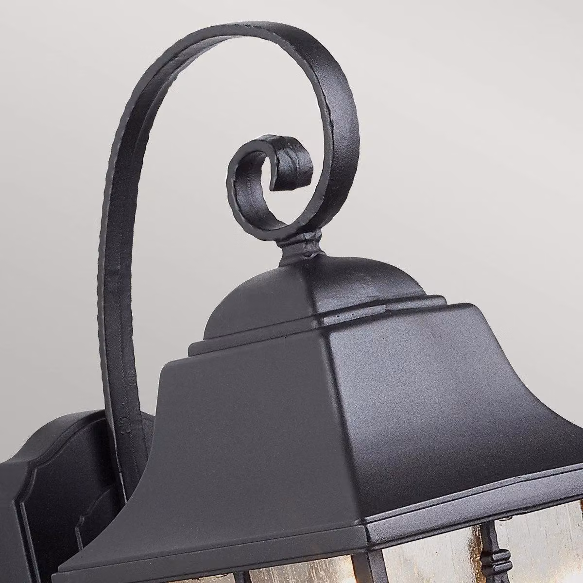 Netlighting Kent Black Outdoor Wall Lantern Light with Transparent Glass and E27 Socket, IP44 Rated – 2