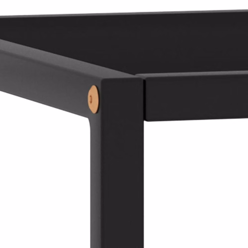 Berkfield Home Modern Black Glass Coffee Table W/D/H: 40 x 40 x 50 cm – 4
