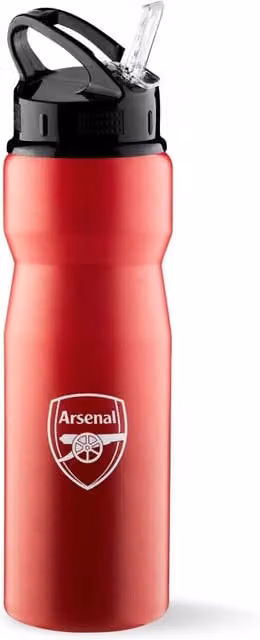 Hy-Pro International Arsenal F.C. Aluminium Sports Water Bottle with Straw, Red, 750ml – 7
