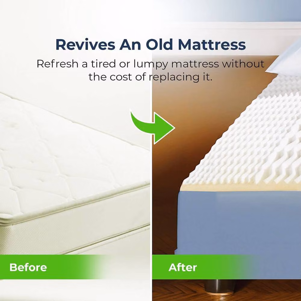 Coopers of Stortford Memory Foam Mattress Topper in White – 4