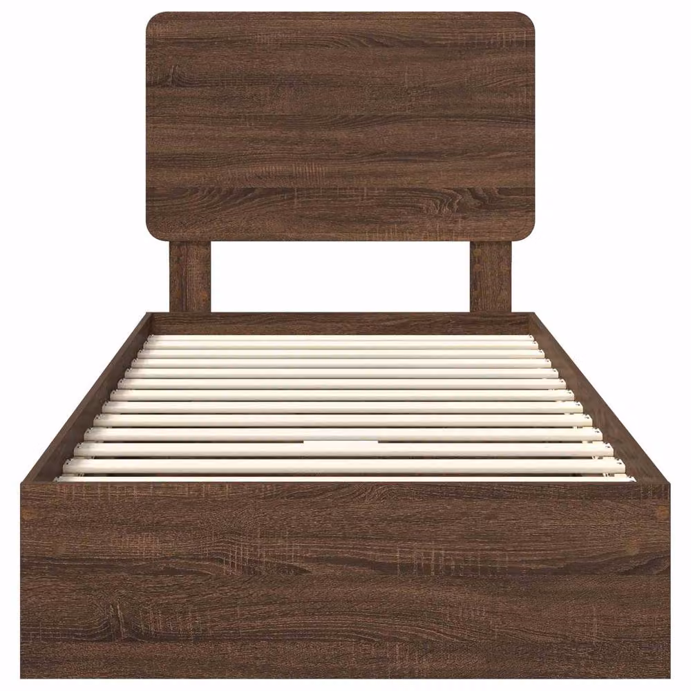 Berkfield Home Modern Storage Bed with Drawers in Brown Oak, Engineered Wood, W: 75 cm x L: 190 cm – 4