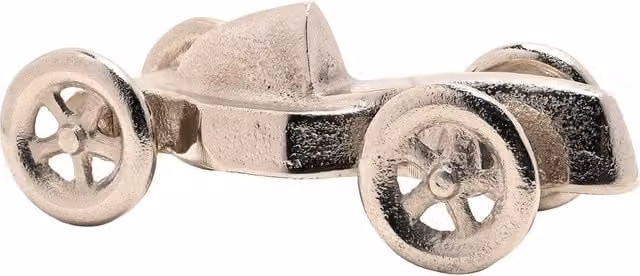 Harvey Makin Vintage Racing Car Metal Tabletop Ornament in Silver