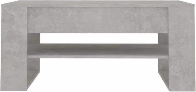 Berkfield Home Modern Rectangular Coffee Table in Concrete Grey, W/D/H: 102 x 55 x 45 cm – 1