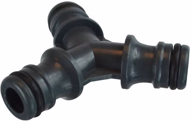 Faithfull Plastic Y-hose Connector 1/2 inch, Black and Multicolour