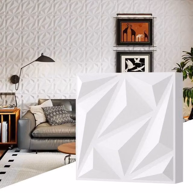 SPETLEK 20-Pack White 3D Acoustic Felt Wall Panels, Geometric Polyester Soundproof Decoration, W/D/H: 30 x 30 x 30 mm – 1