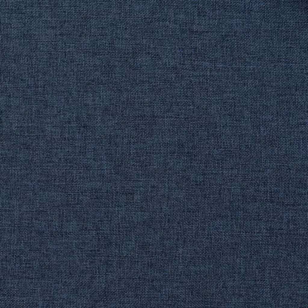 Berkfield Home Linen-Look Blue Blackout Curtains with Hooks W: 290 cm, H: 245 cm – 3