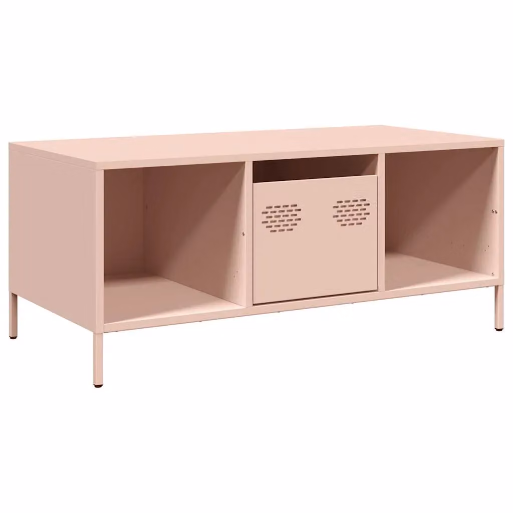 Berkfield Home Pink Metal Coffee Table W: 101.5 cm, D: 50 cm, H: 43.5 cm – 2