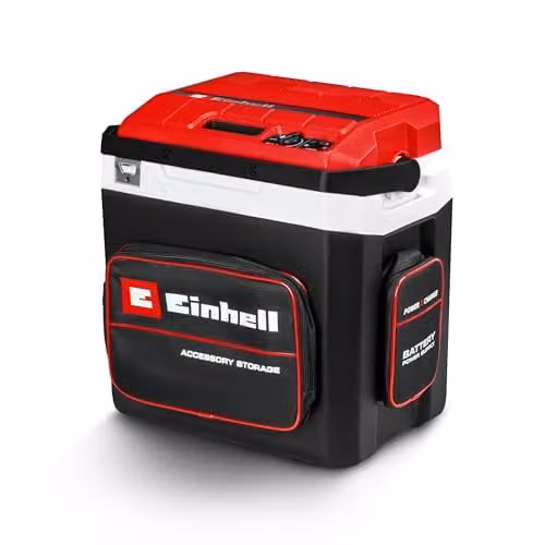 Einhell Cordless Cooling Box 18V PXC, 27 Litres, Red and Black – 1
