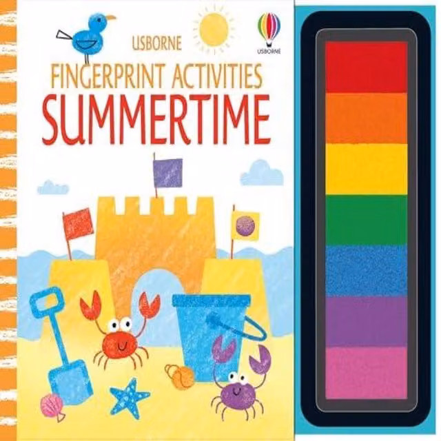 Fiona Watt Fingerprint Activities Summertime Multicolour Spiral Bound Paper Book
