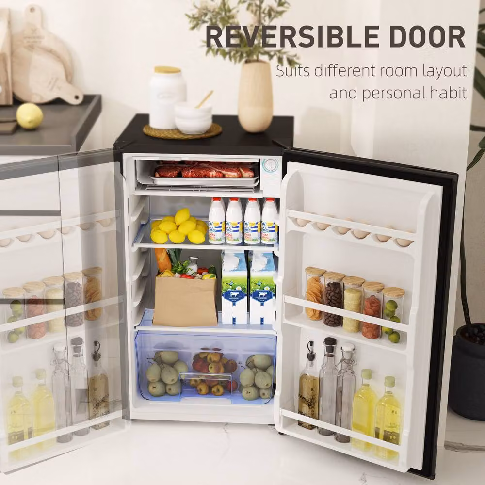 STILVORA 91L Lockable Under-Counter Fridge in Black with Zero Degree Zone – 5