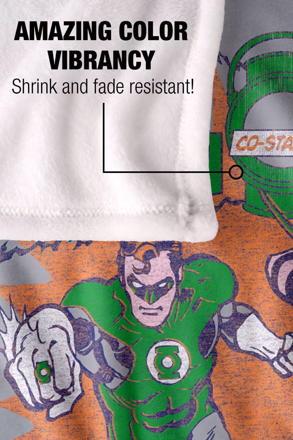 Warner Bros. Green Lantern Keeping It Green Super Soft Silky Touch Throw Blanket, Extra Large, Green and Multicolour – 3