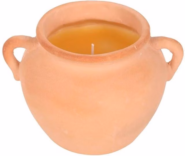 Something Different Orange Terracotta Ceramic Urn Candle
