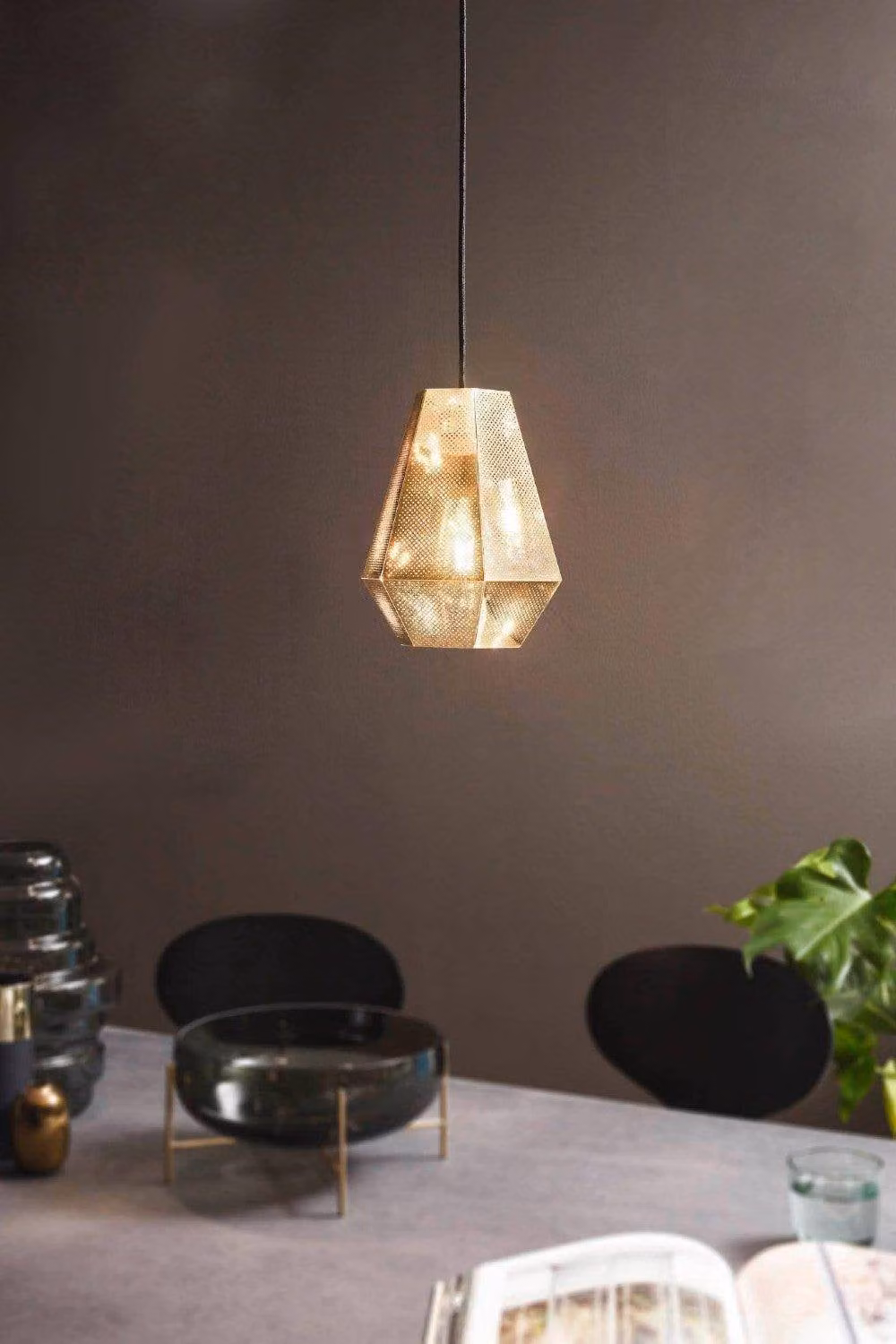 Eglo Chiavica 1 Angular Pendant Light in Gold/Brass – 3