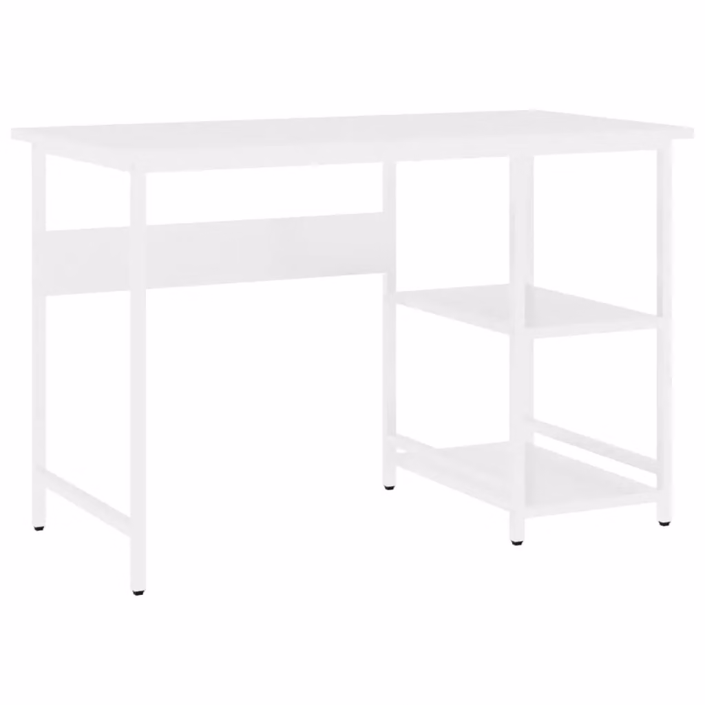 Berkfield Home Computer Desk in White, W/D/H: 105 x 55 x 72 cm – 2
