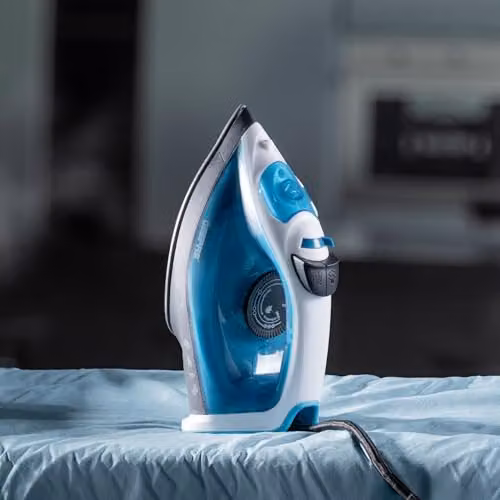 GEEPAS Blue Dry and Wet Steam Iron with Non-Stick Soleplate and 1800W Power – 2