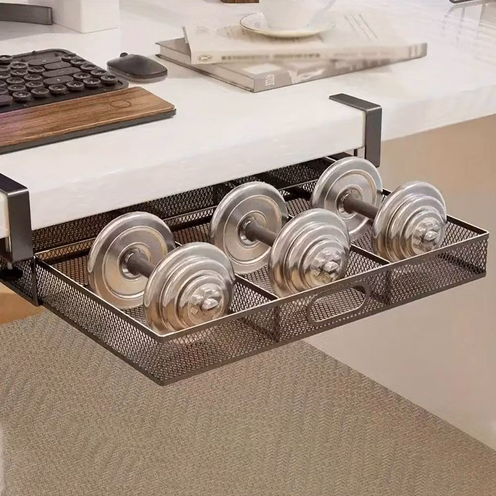 VOGREX Under Desk Drawer Tray for Study Table and Pencil Storage, Black, W: 40.0 cm, D: 30.0 cm, H: 6.0 cm – 3