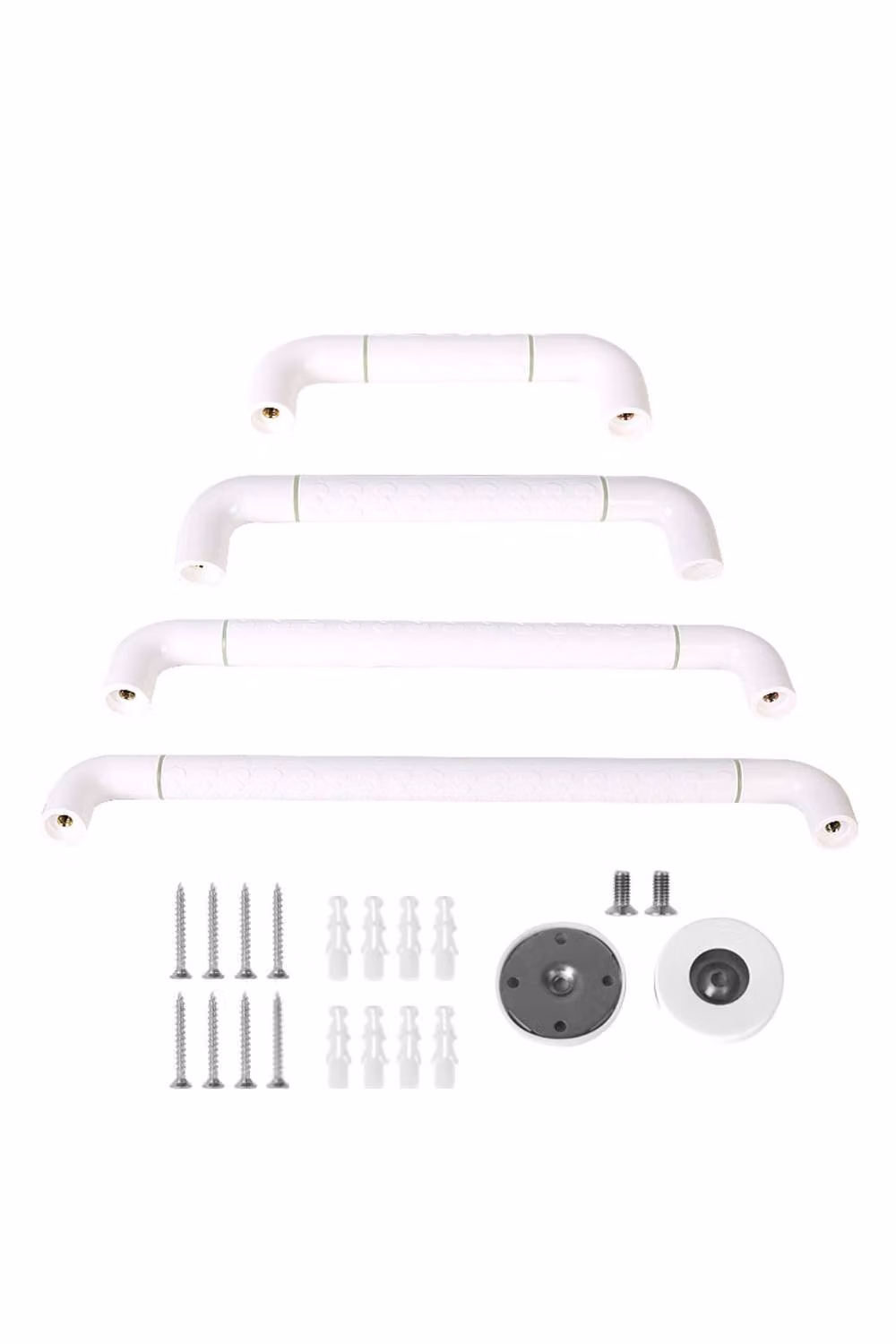 KDMD Non-Slip Stainless Steel Bathroom Shower Grab Rail, White, 49.2 cm – 2