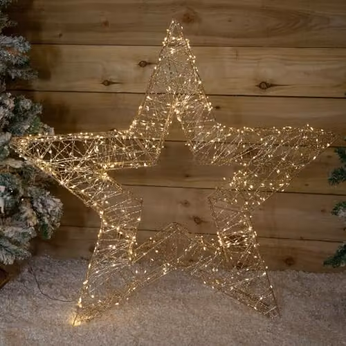 Samuel Alexander Gold Metal Hanging Christmas Star – 2