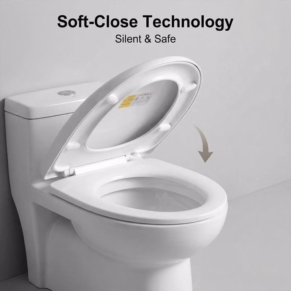 Spetlek White Oval Soft Close Bathroom Toilet Seat – 2