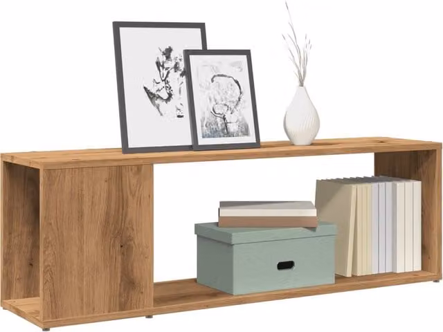 Berkfield Home Artisan Oak TV Cabinet in Brown, W/D/H: 100 x 24 x 32 cm