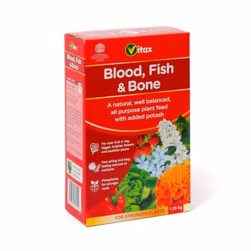 YouGarden Vitax Blood, Fish and Bone Organic Slow Release Fertiliser, 1.25kg – 1
