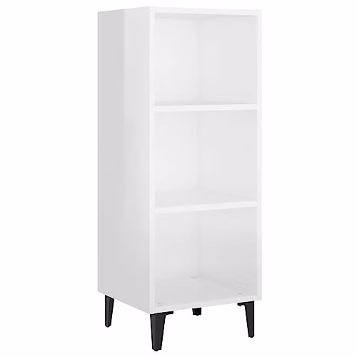 vidaXL Glossy White Sideboard in Engineered Wood W/D/H: 34.5 x 32.5 x 90 cm