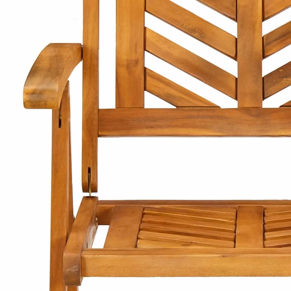 Berkfield Home Set of 3 Reclining Acacia Wood Garden Chairs in Brown – 3