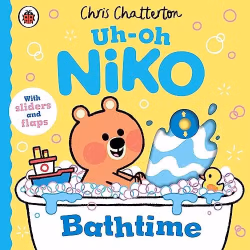 Ladybird Uh-Oh, Niko: Bathtime: a push, pull and slide story, Multicolour Paper Book