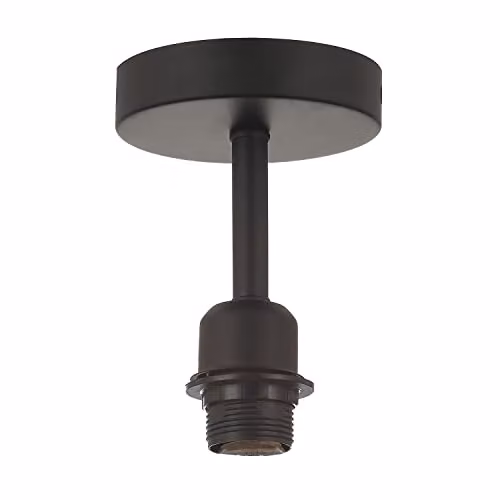 Happy Homewares Industrial Metal Ceiling Light Fitting in Black