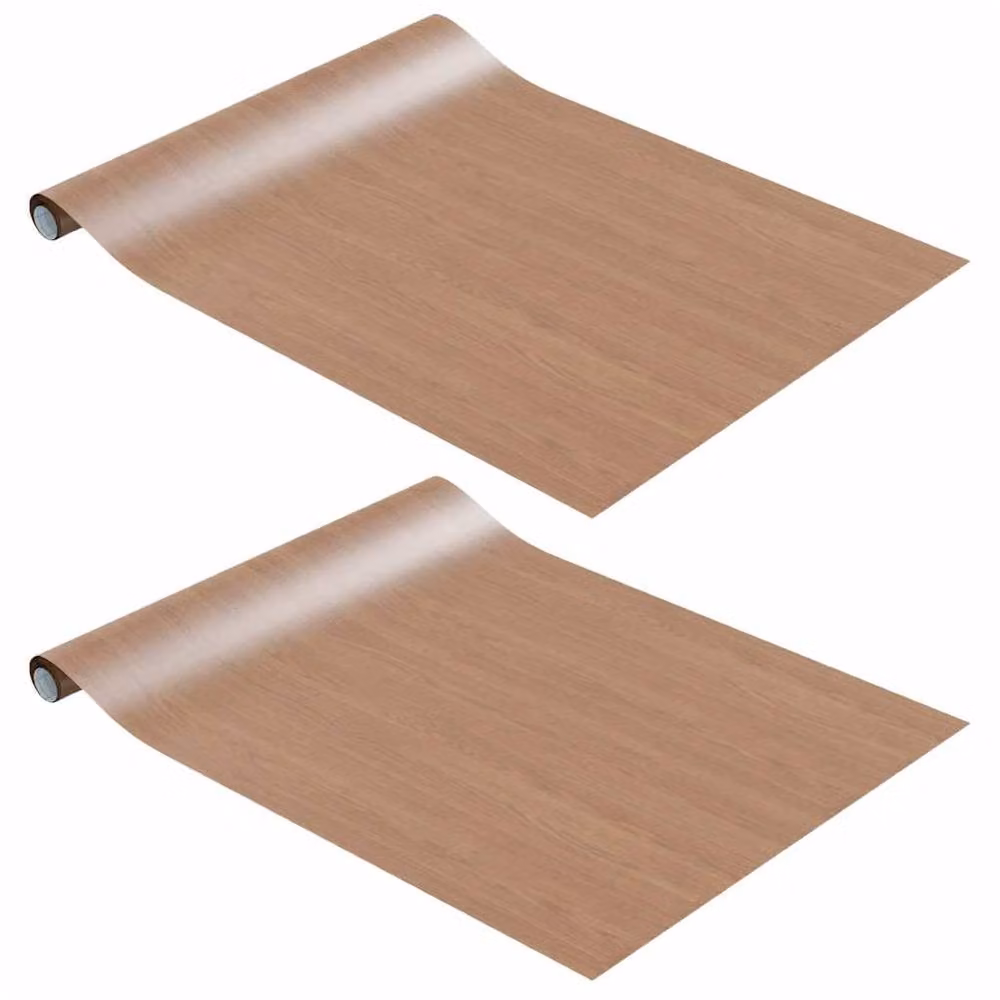 Berkfield Home Self-adhesive PVC Furniture Film, 2 Pack, Light Oak Brown, W: 90 cm, L: 500 cm – 1