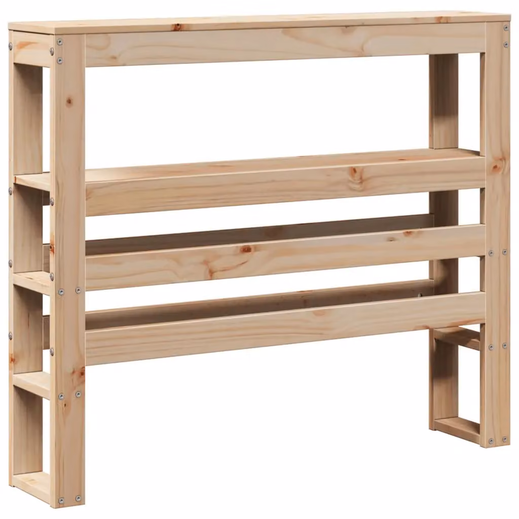 Berkfield Home Single Solid Wood Pine Bed Frame in Brown, W/D/H: 90 x 190 cm – 2