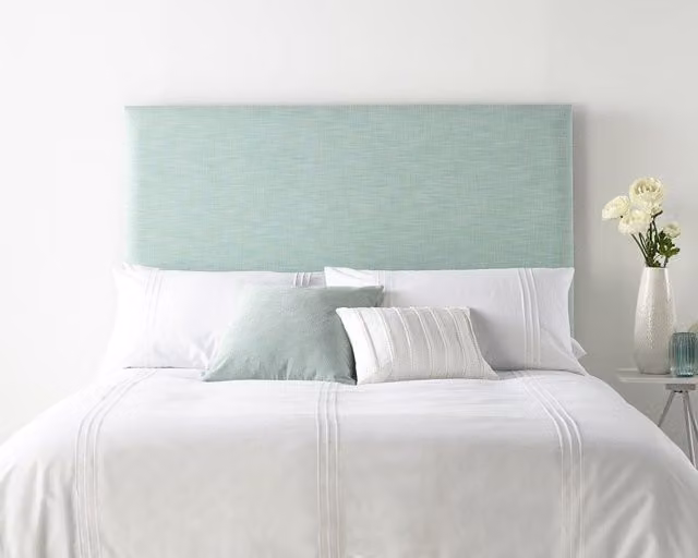 Catherine Lansfield Pastel Collection Upholstered Fabric Headboard in Green