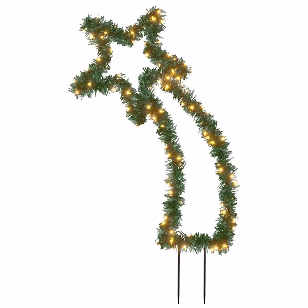Berkfield Home Green Meteor Christmas Light Decoration with Spikes, 115 LEDs, Height: 89 cm – 2