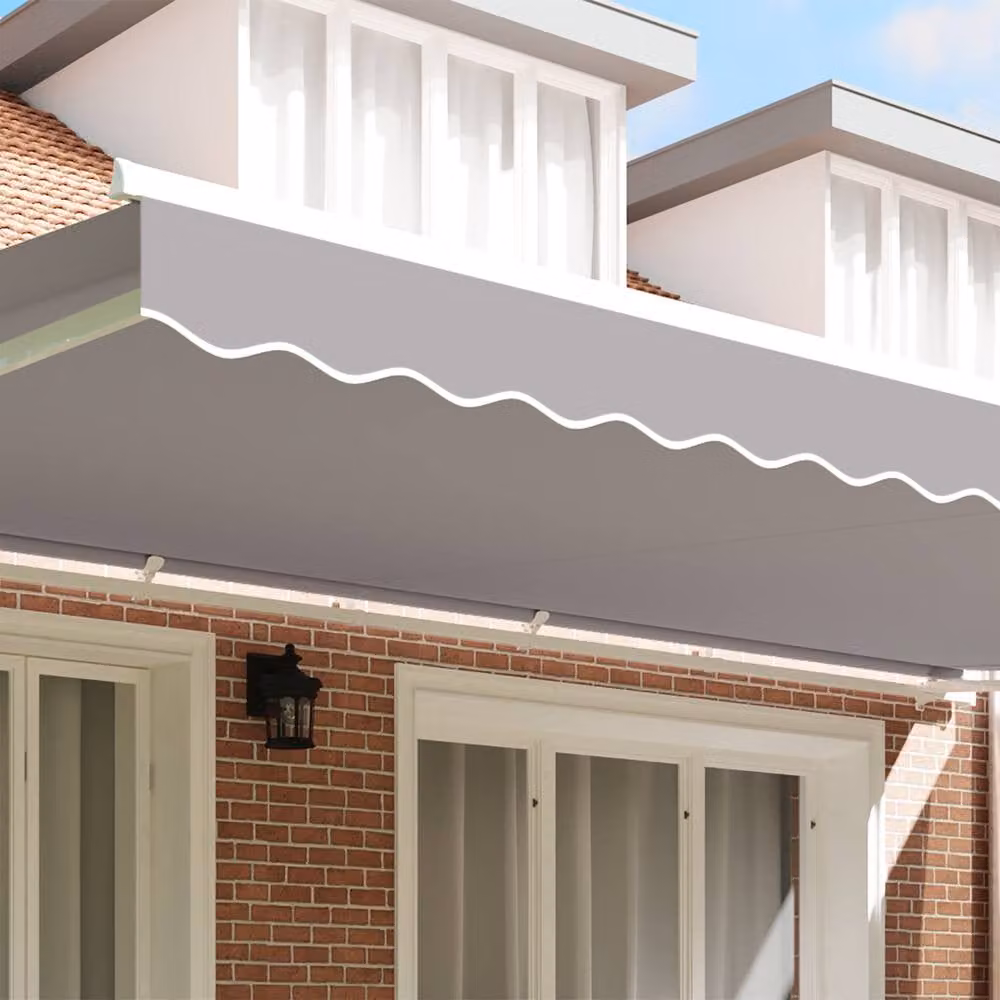 Berkfield Home Awning Valance in Light Grey, Polyester, W: 5.8 m, H: 0.2 m – 2