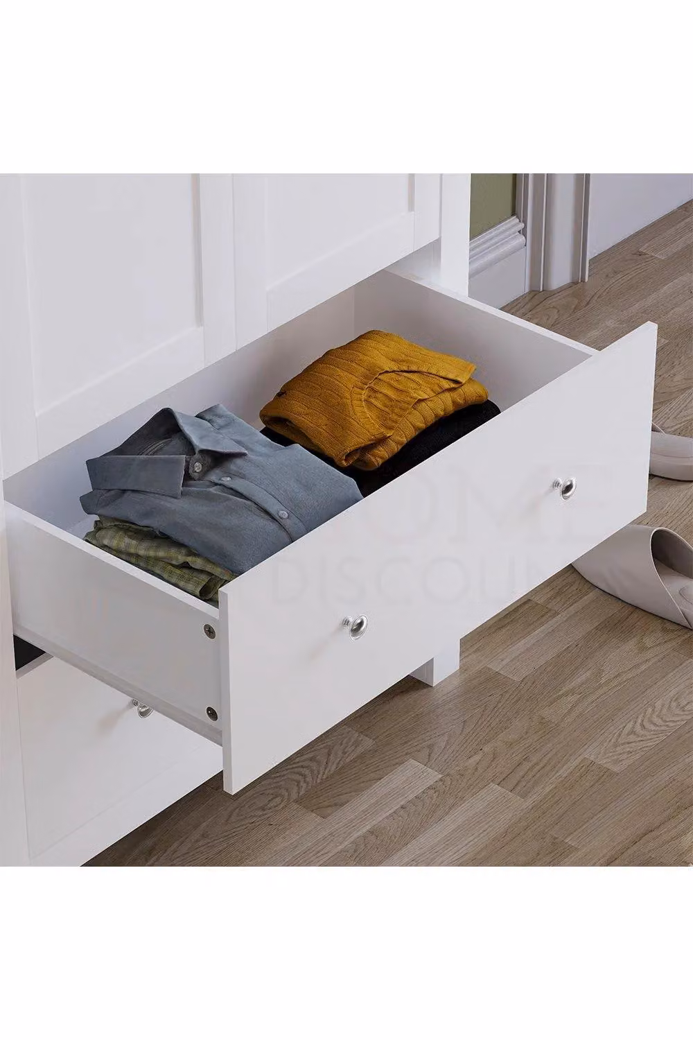 Vida Designs Arlington 2 Door 2 Drawer Wardrobe in White – 4