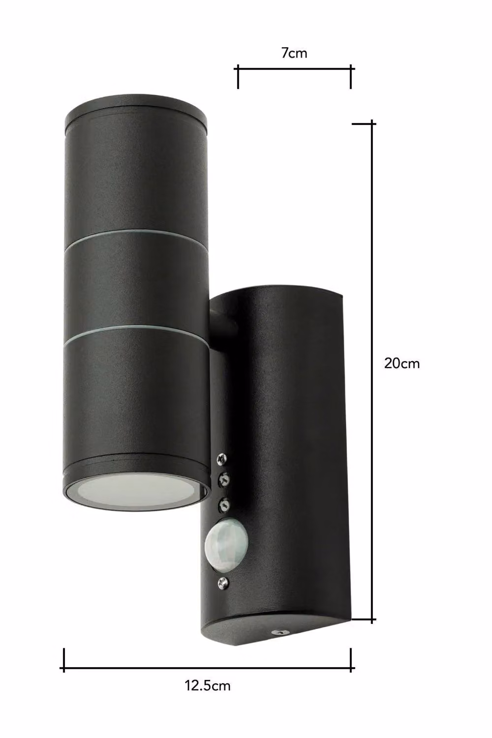 BHS Lighting Delting Up & Down Outdoor Wall Light with Motion Sensor in Black – 4